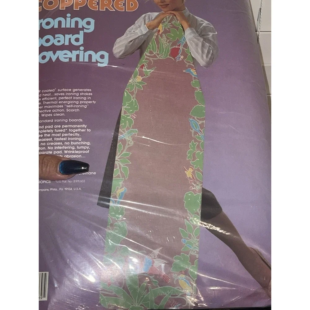 Vintage Ironies Copper Coverply Ironing Board Cover Tropical Design New NOS